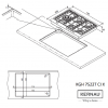 Płyta gazowa Kernau KGH 7522 T CI X - rysunek techniczny