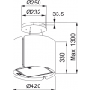 Okap wyspowy Franke Smart FSMS F42 BK MATT czarny mat